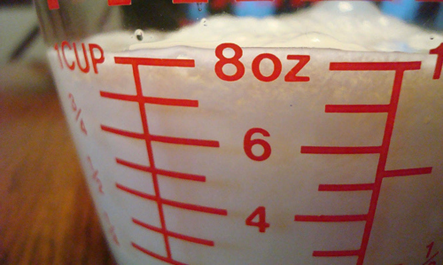 Milk in a Glass Measuring Cup