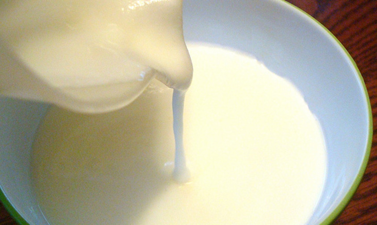 Pouring Buttermilk into Storage Container
