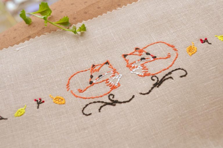 Foxes Embroidery Pattern