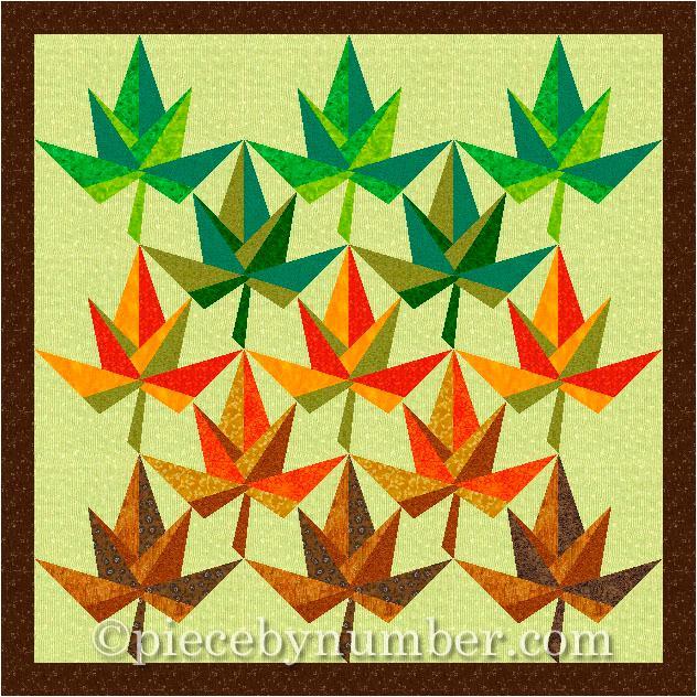 Maple Leaf Paper Pieced Quilt Block