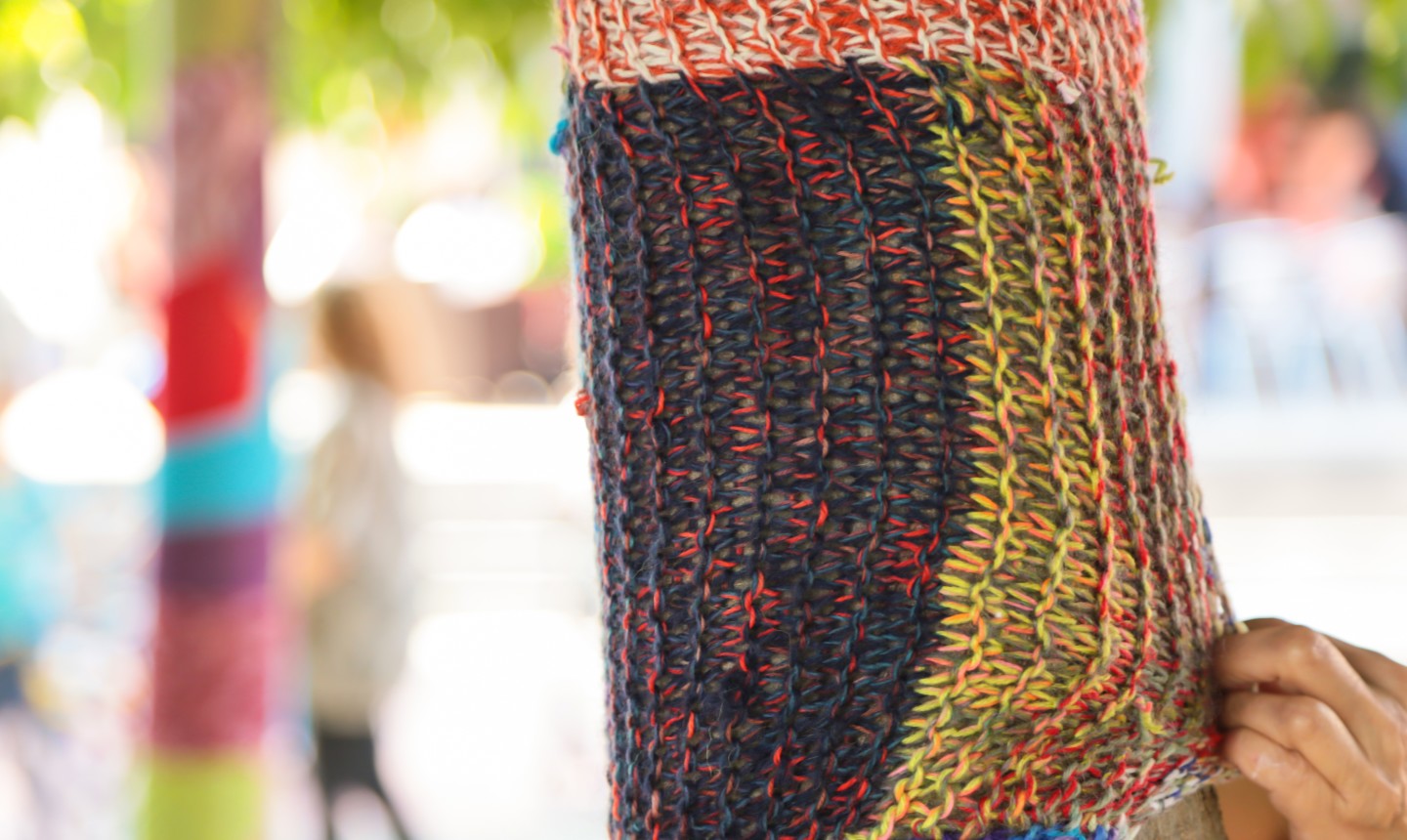 yarn bombing tree