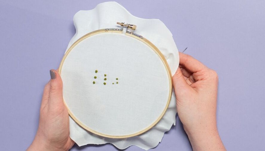 French knot embroidery