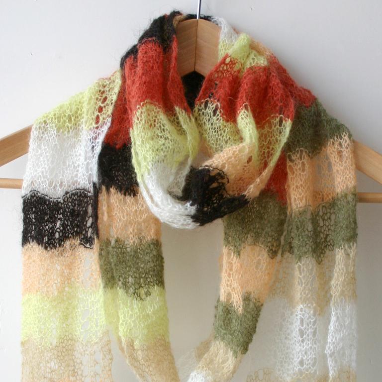 yarn striped scarf