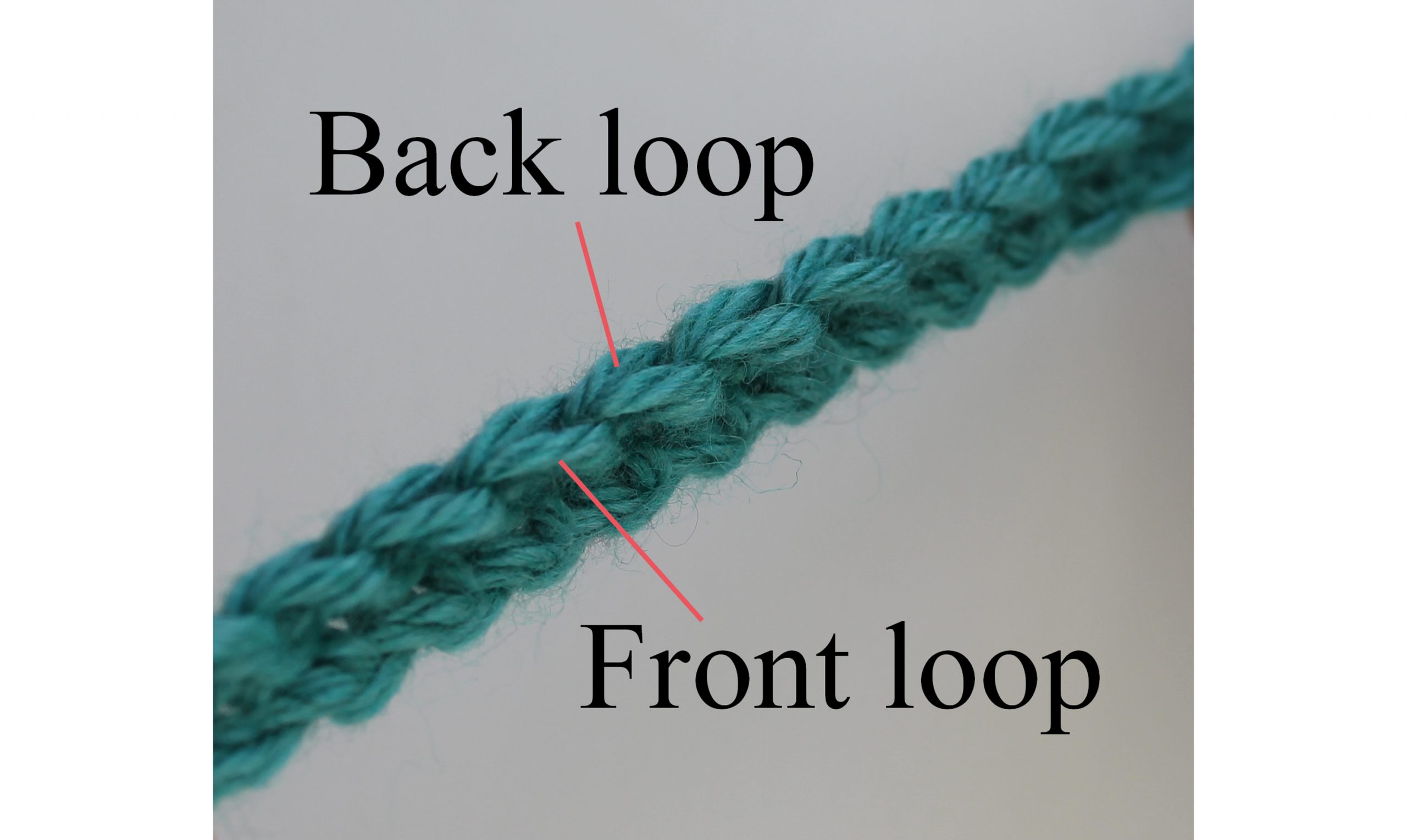 Back loop only. Loop meaning.