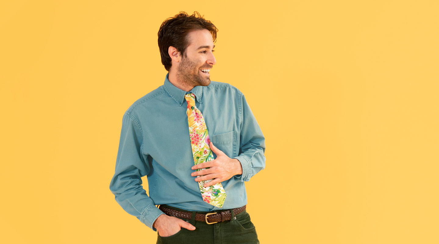 Smiling man in a tie