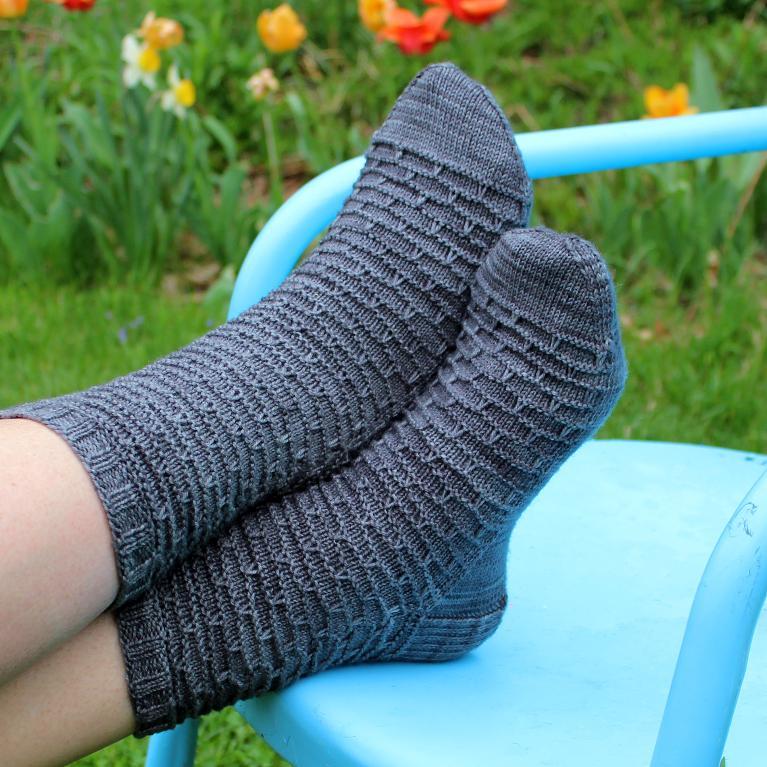 knit gray socks