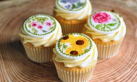 Sunflower Botanical Cupcakes