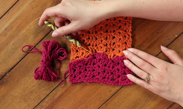 weaving in crochet ends