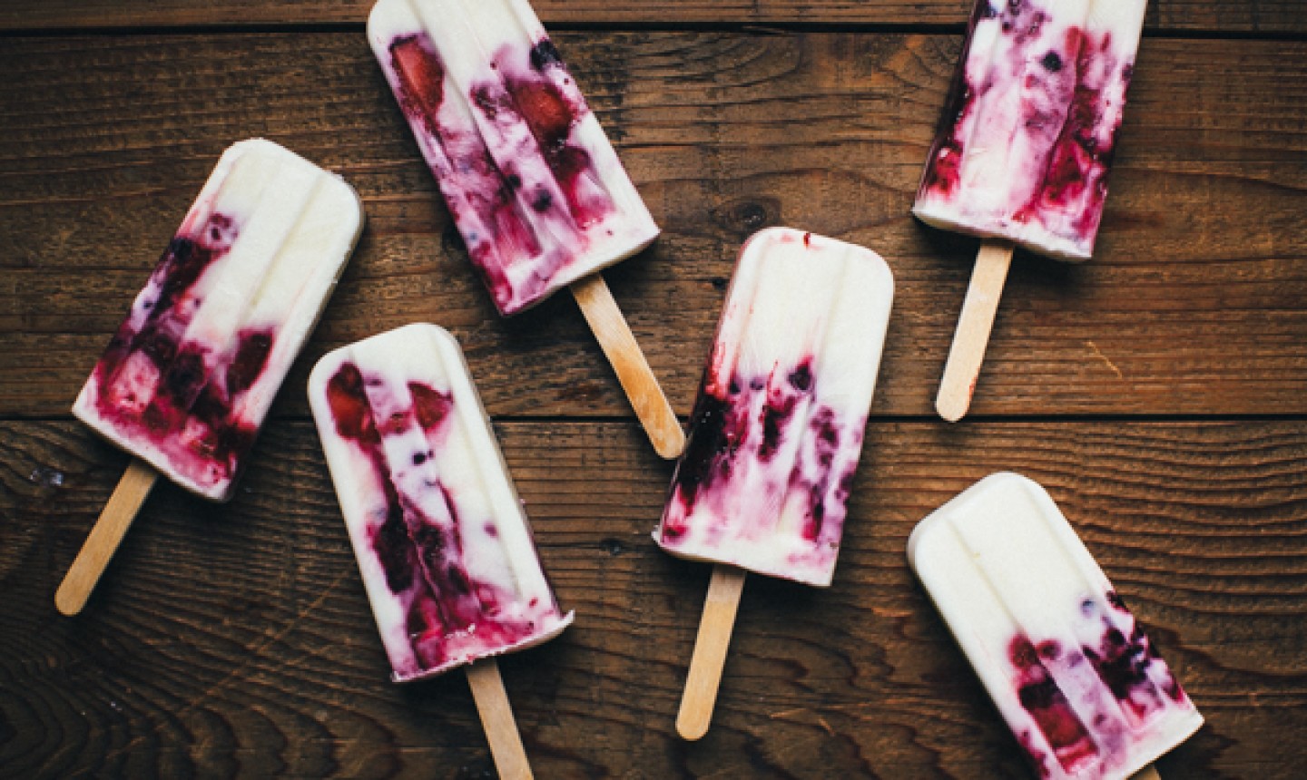 yogurt berry popsicles