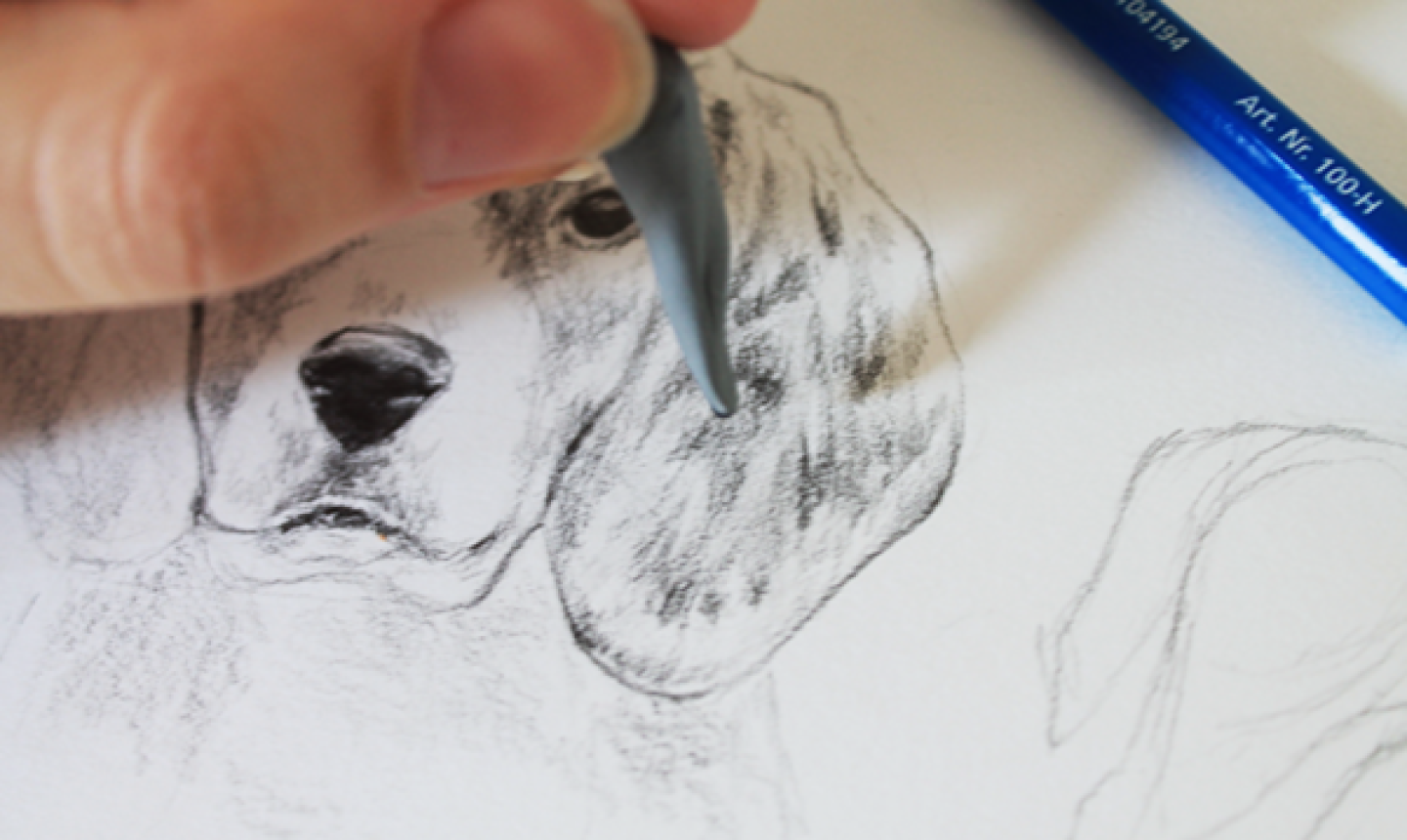 Drawing Dog Simple Pencil Lies On Stock Photo 1870810786 | Shutterstock