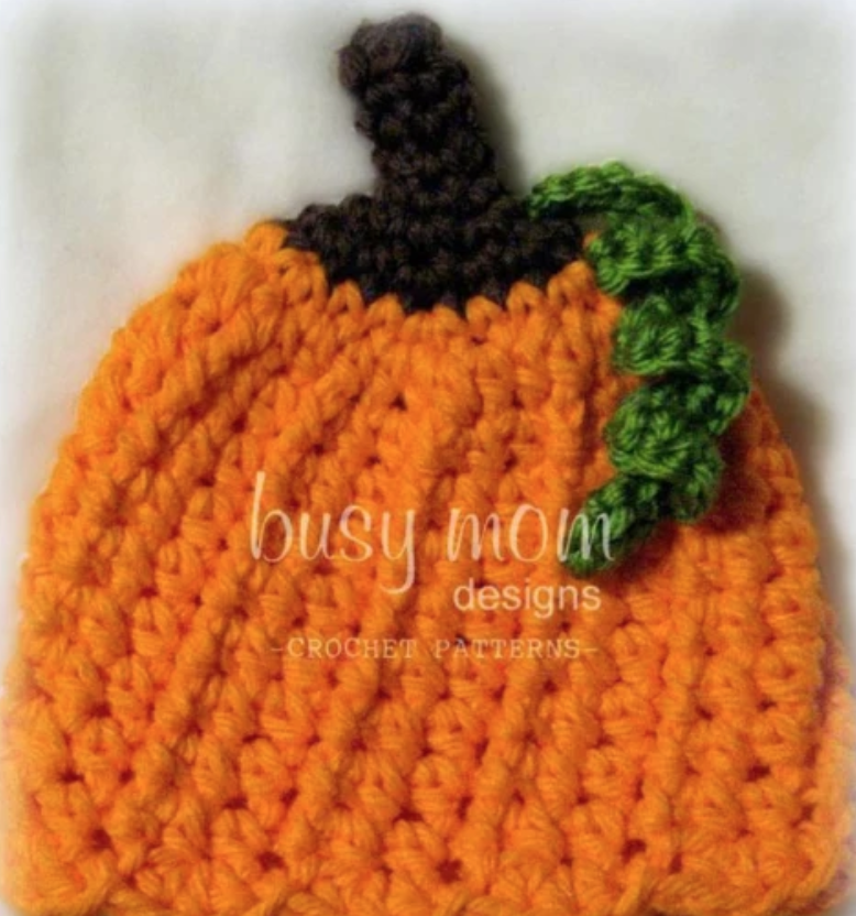 crochet pumpkin hat