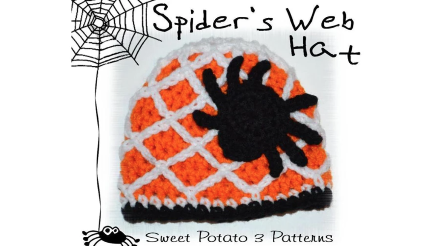 crochet spider web hat