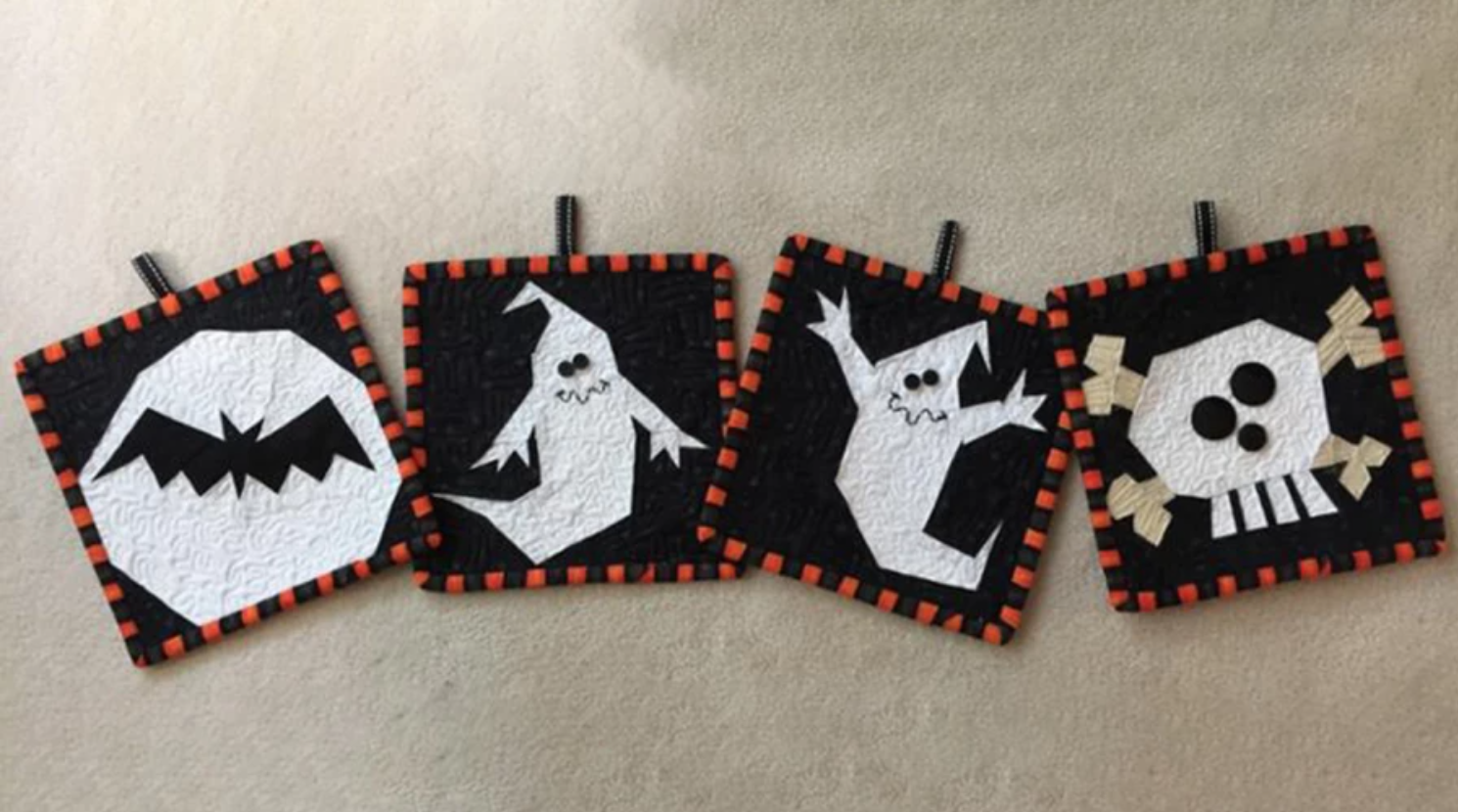 halloween paper pieced blocks