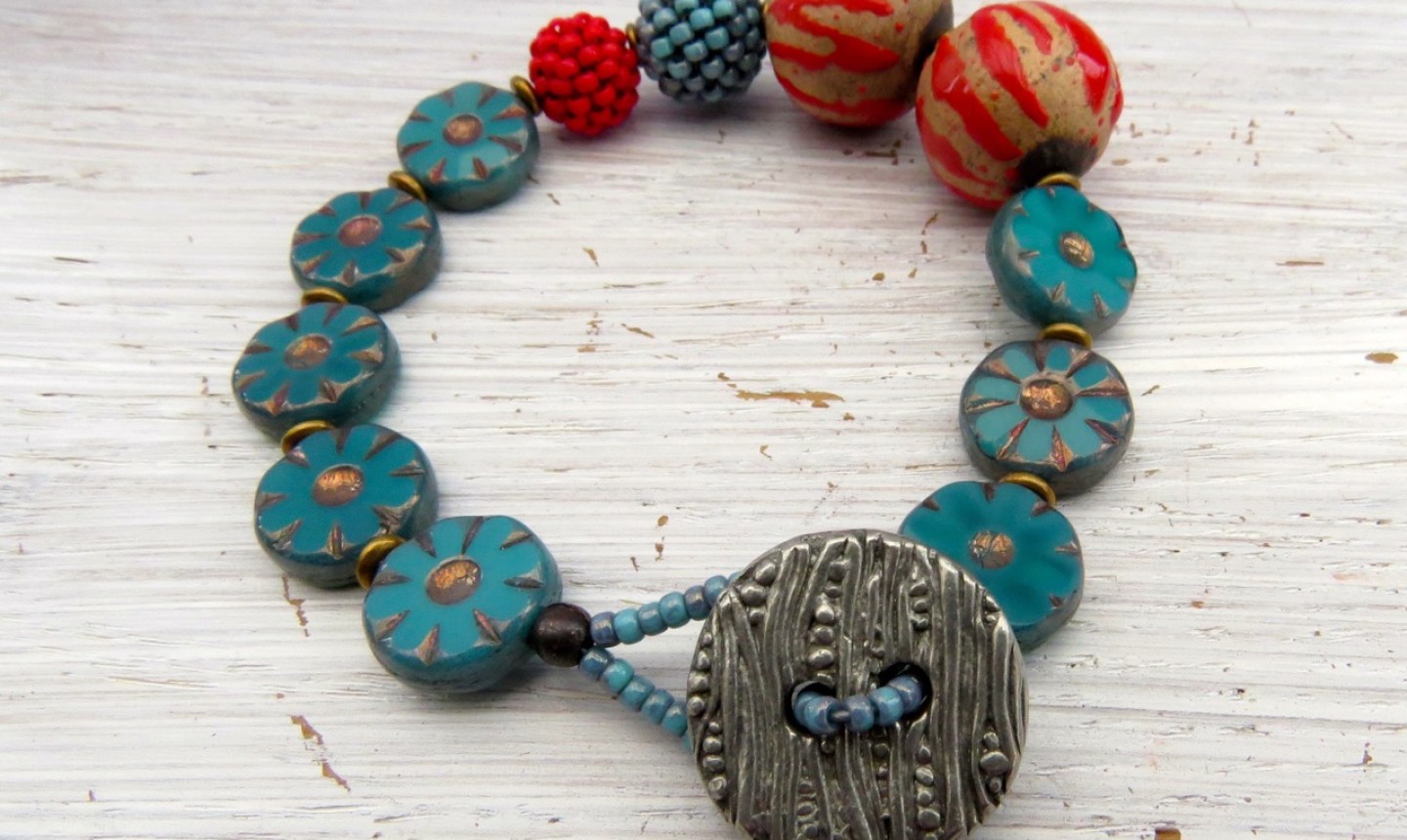 blue beaded jewelry