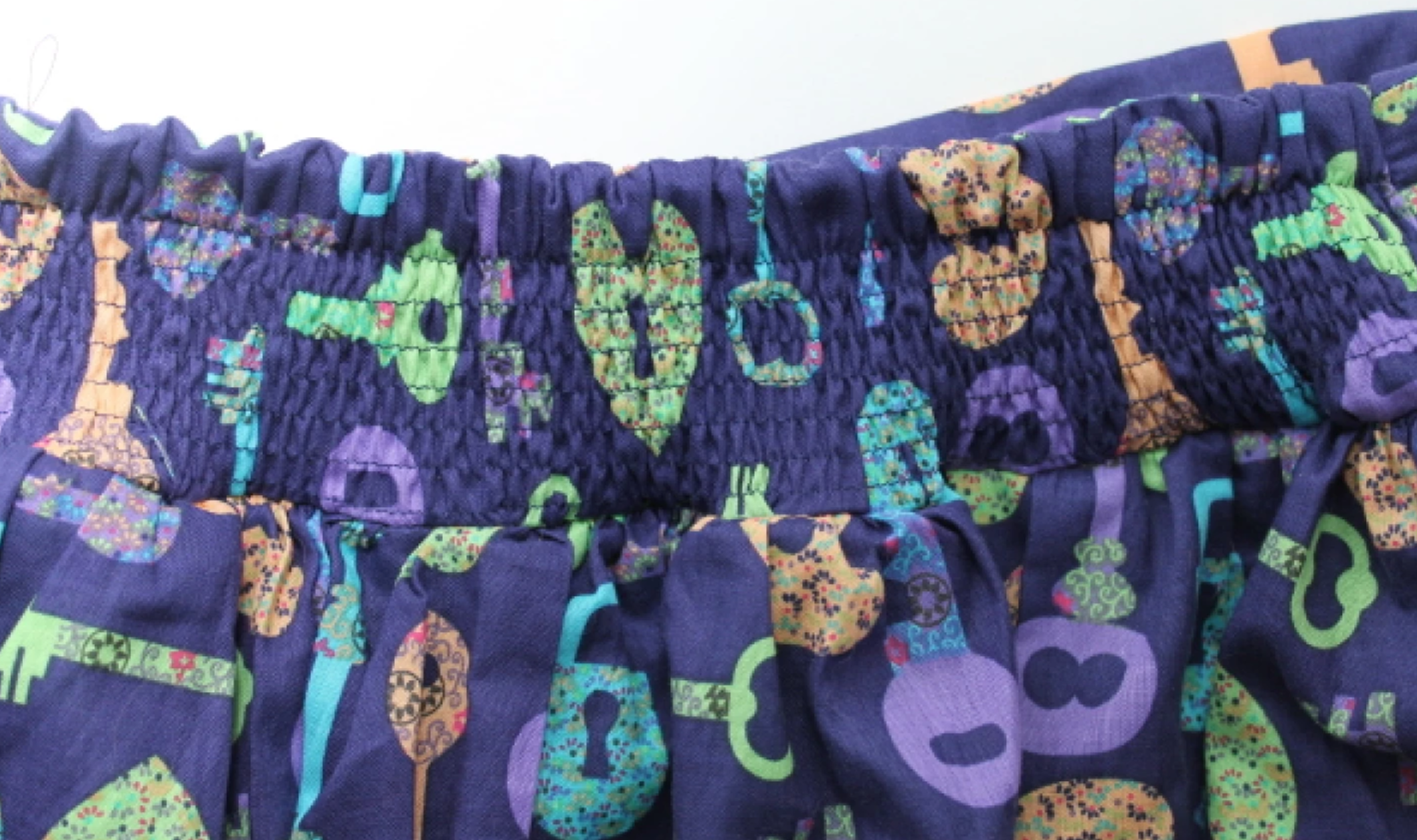 purple patterned waistband