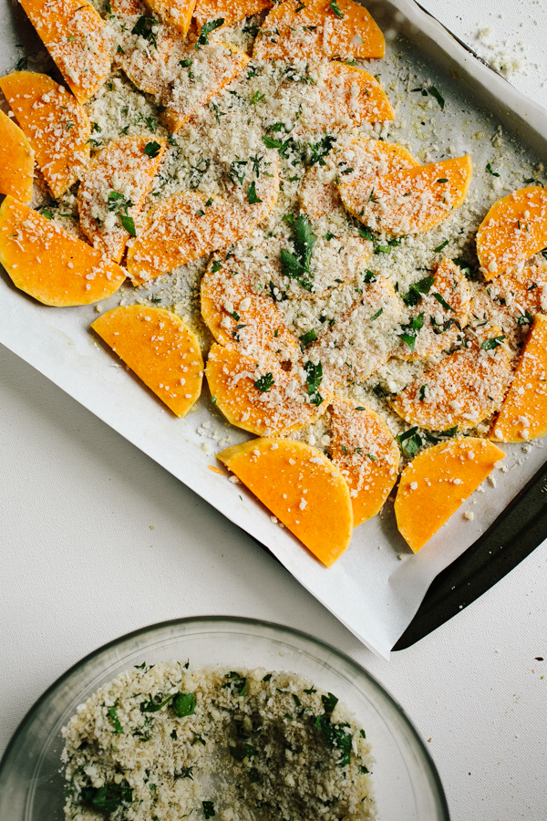 Serve Parmesan-Crusted Roasted Butternut Squash for an Appetizerproduct featured image thumbnail.