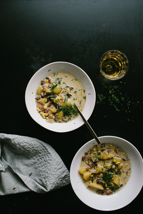 Recipe Chanterelle Mushroom Chowder With Bacon And Corn