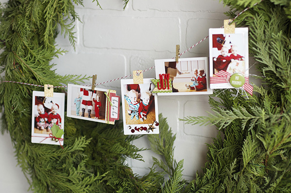 photo ornament garland