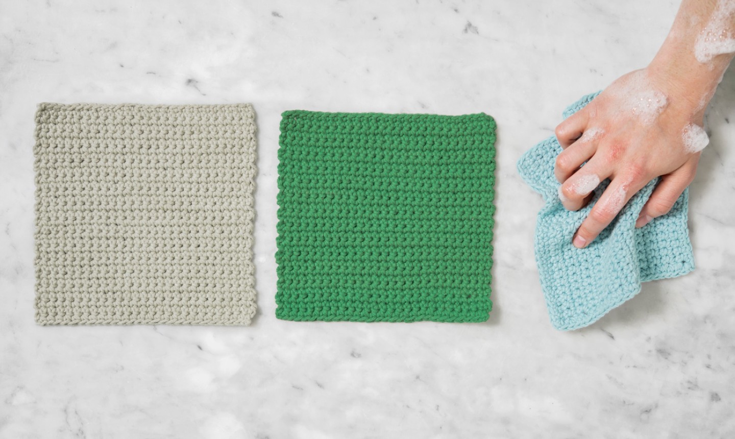 Crocheted dishcloths 