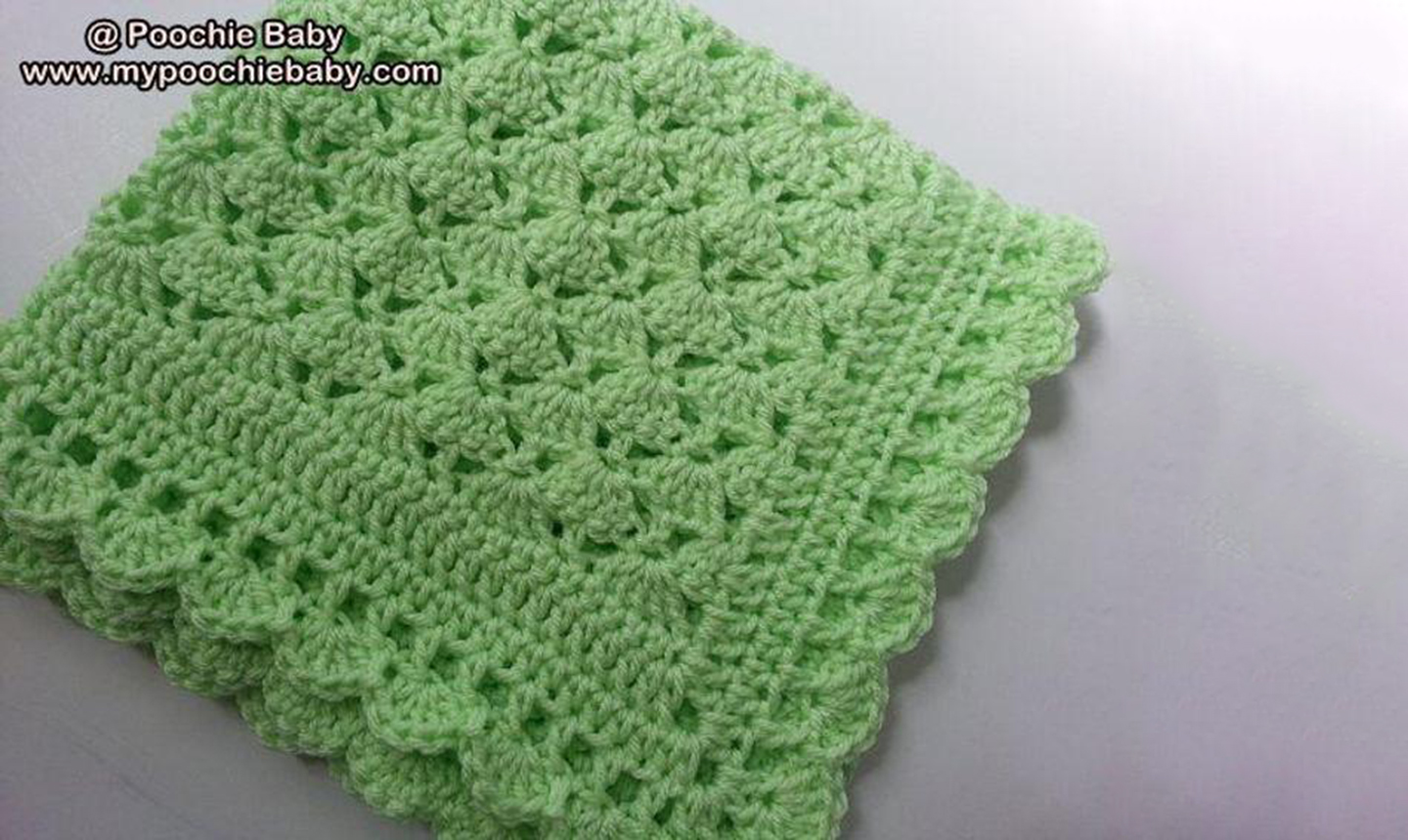 Green crochet blanket