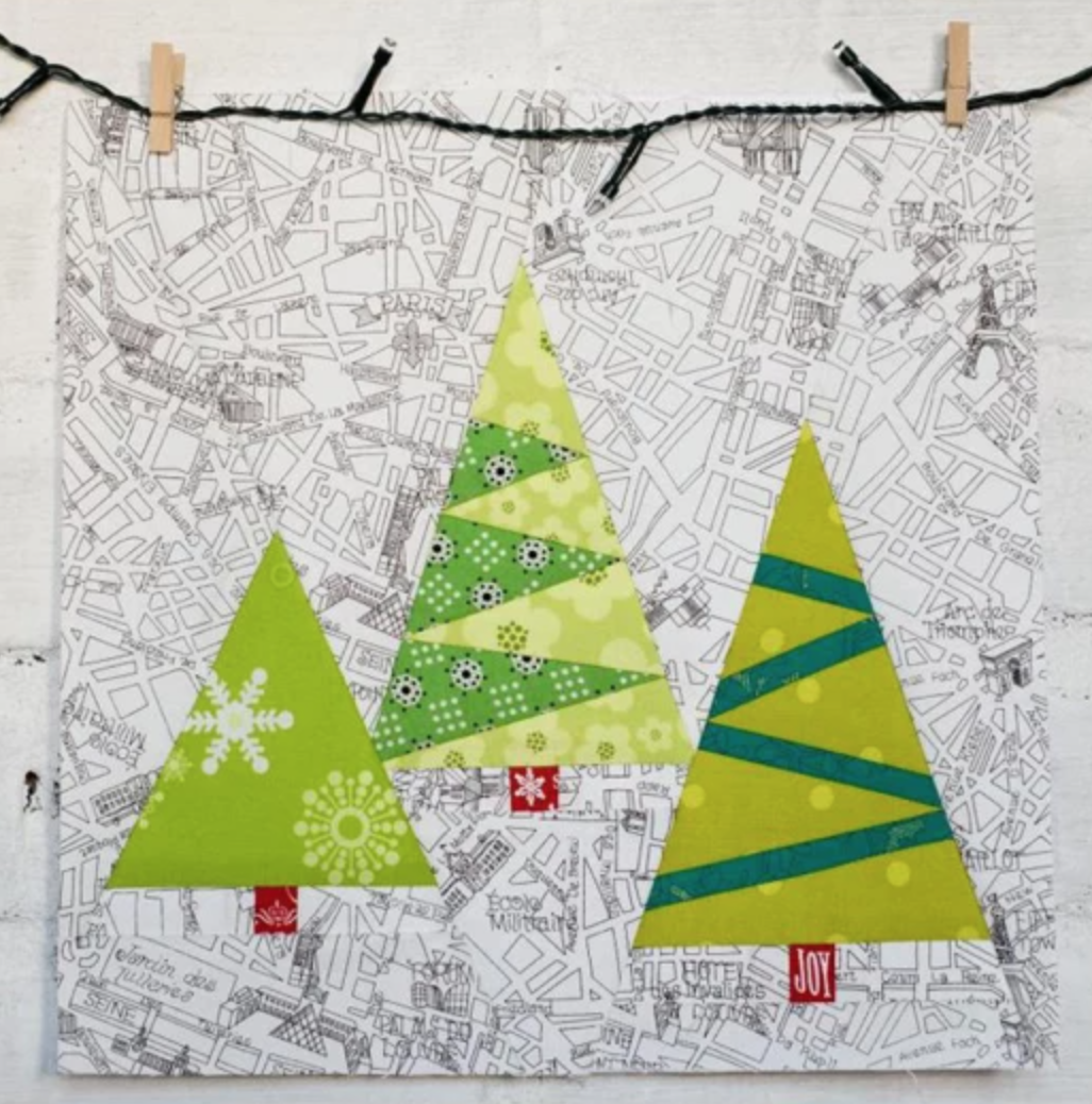 modern christmas quilt