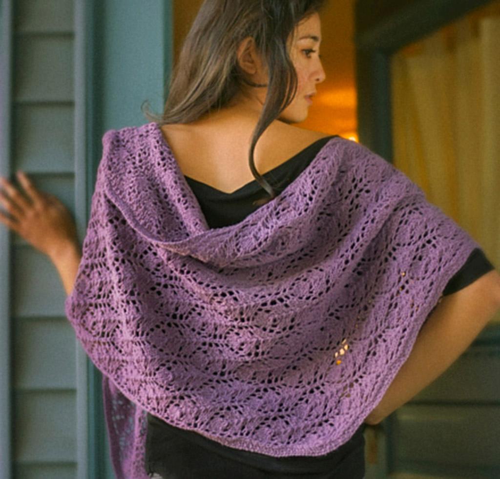 Knitted shawl hot sale wrap