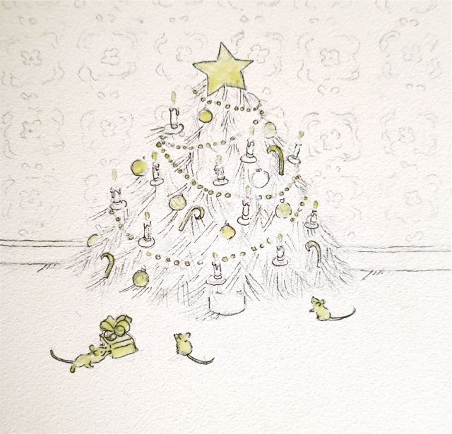 masking fluid christmas tree