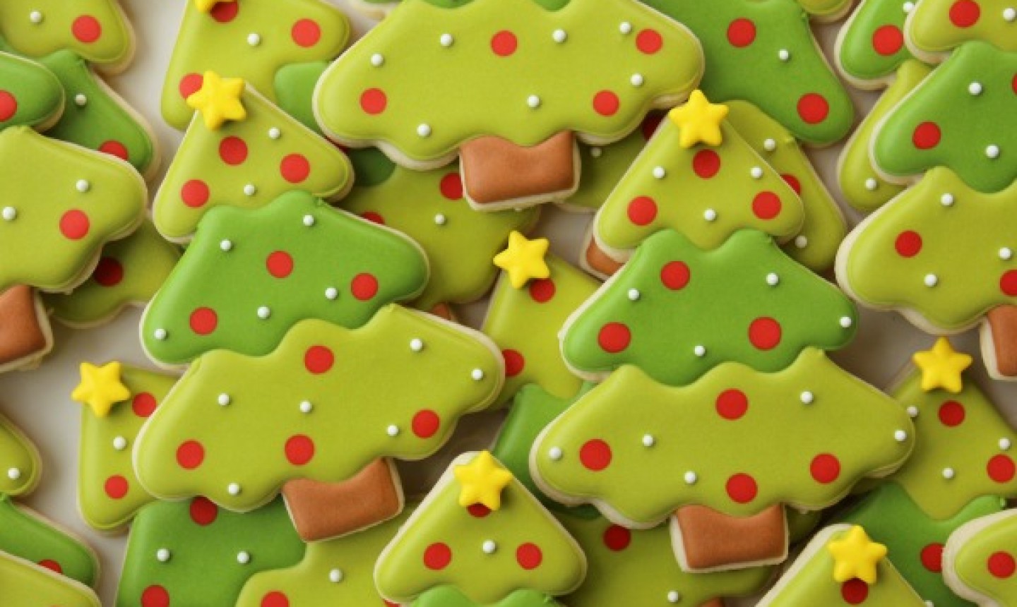 decorated christmas tree sugar cookies
