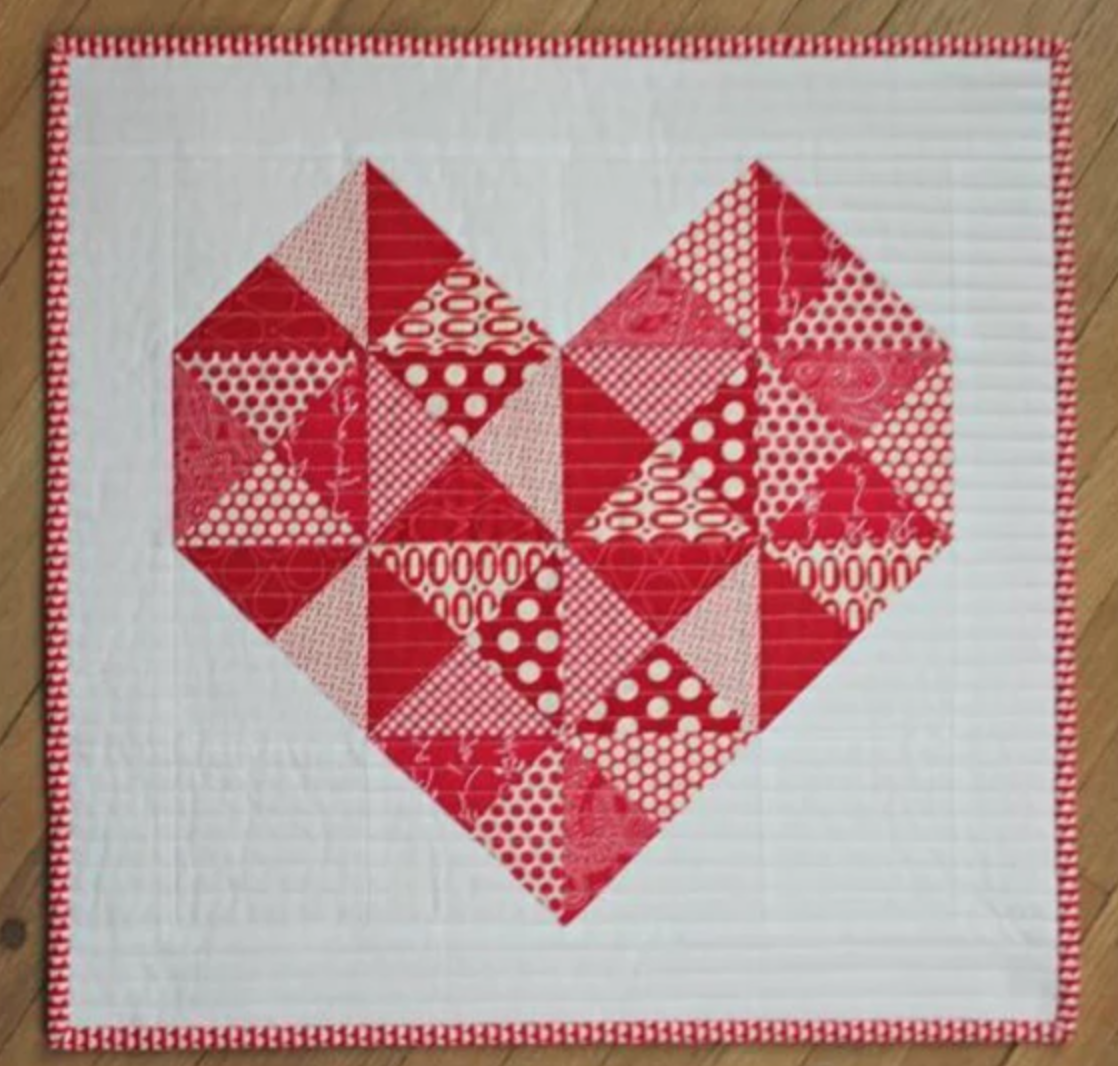 hst heart mini quilt