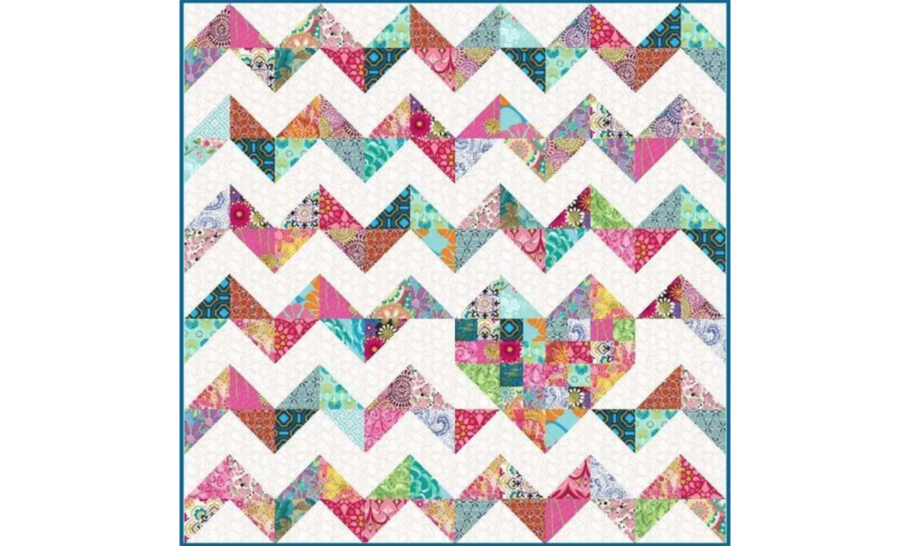 chevron heart quilt