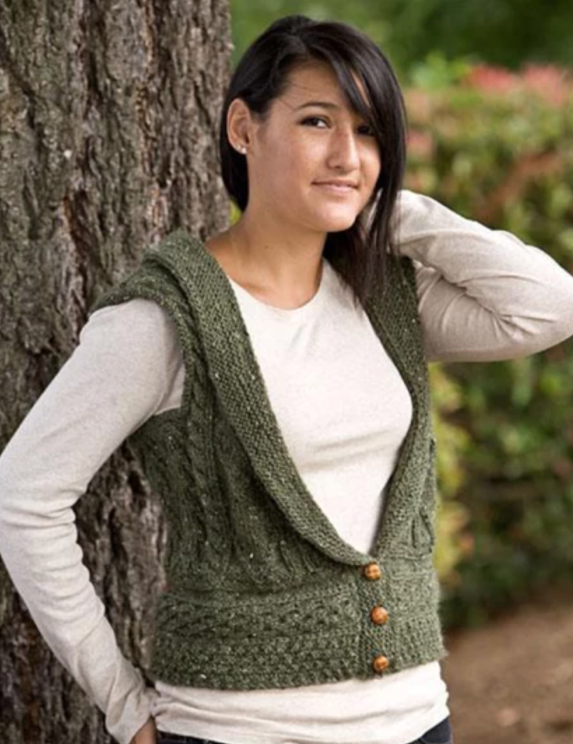 knit irish vest