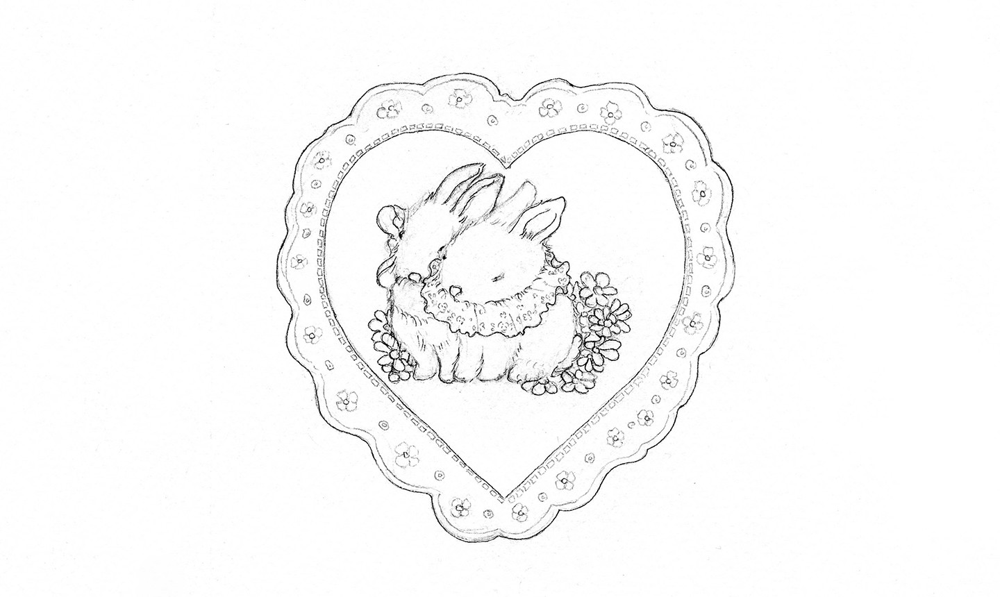 lace heart drawing