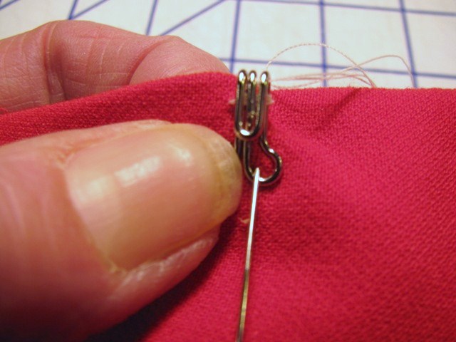 How to sew hook, eye and chiit button 
