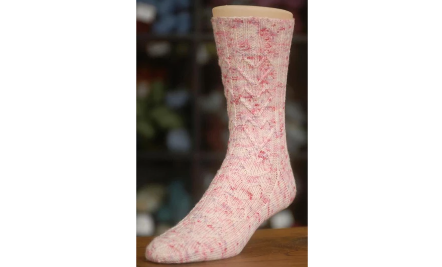 pink knit socks