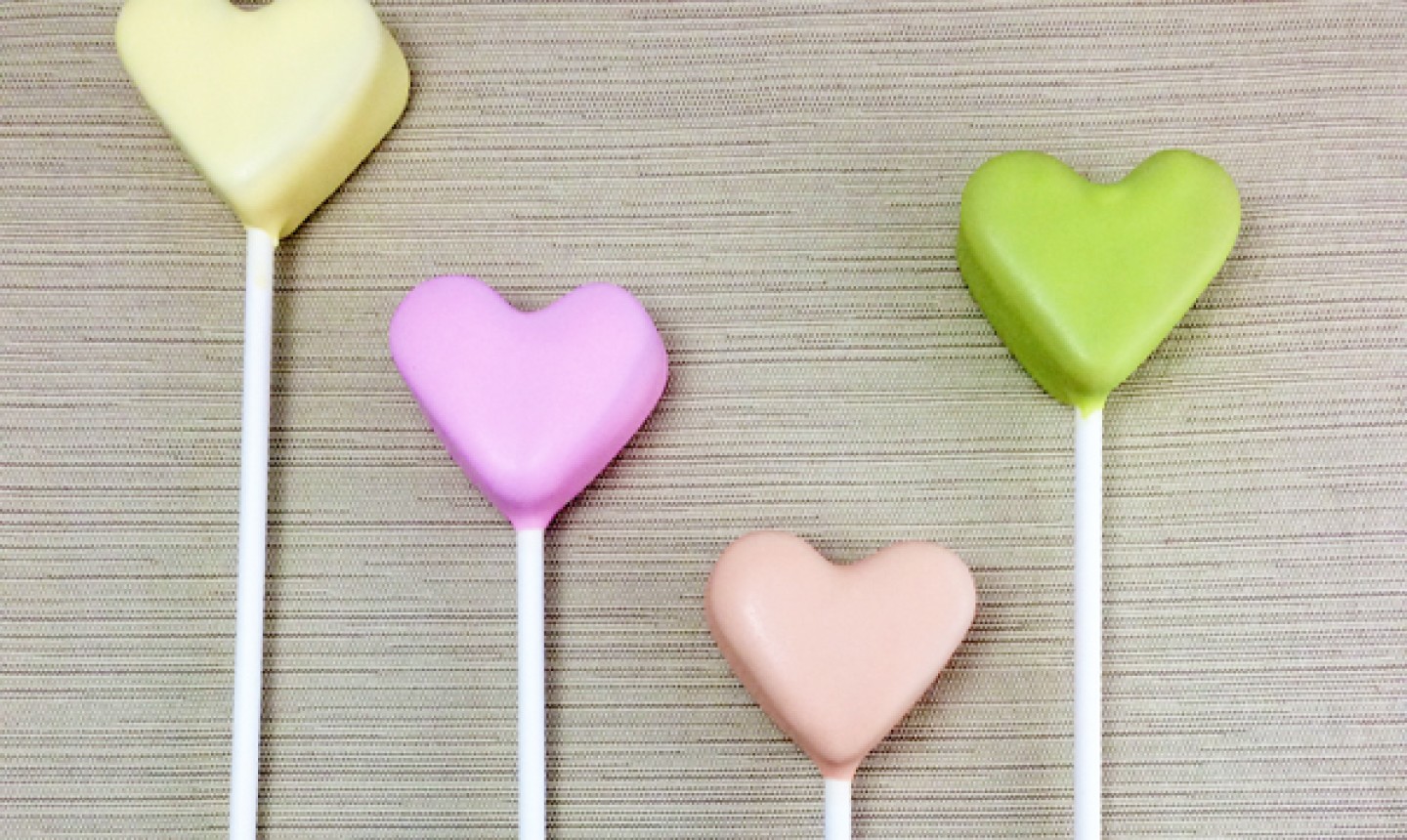 colorful heart cake pops