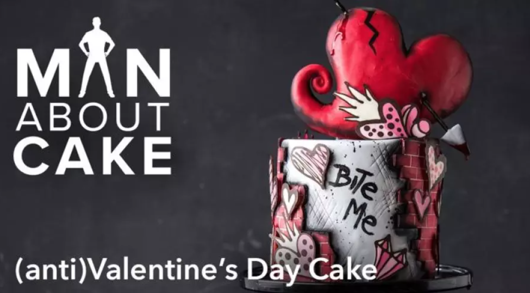 anti valentine cake