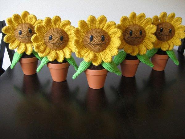 amigurumi sunflowers