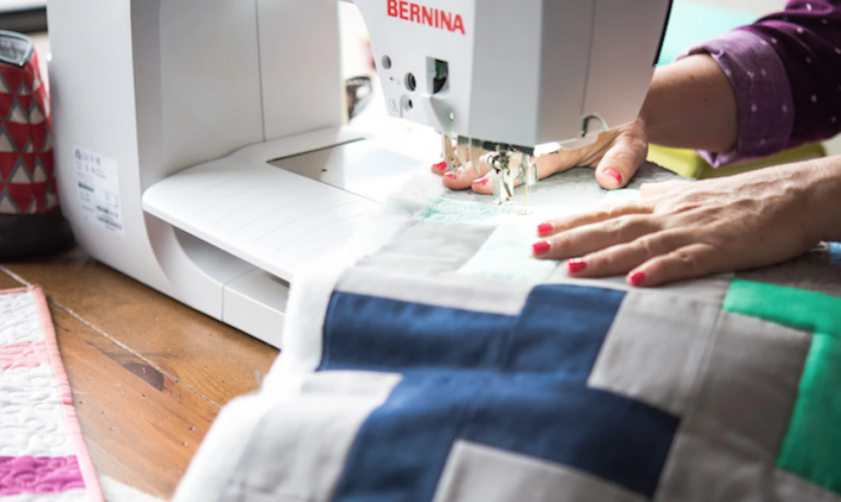 quilting on sewing machine