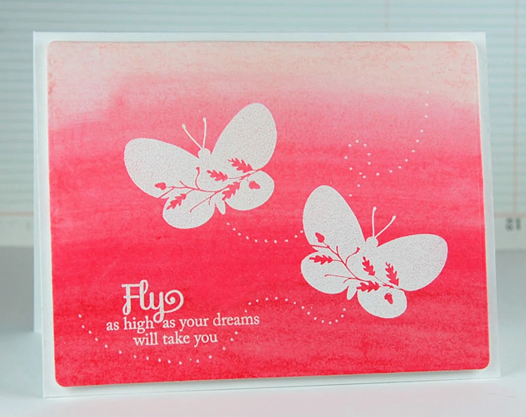 decorated butterfly card