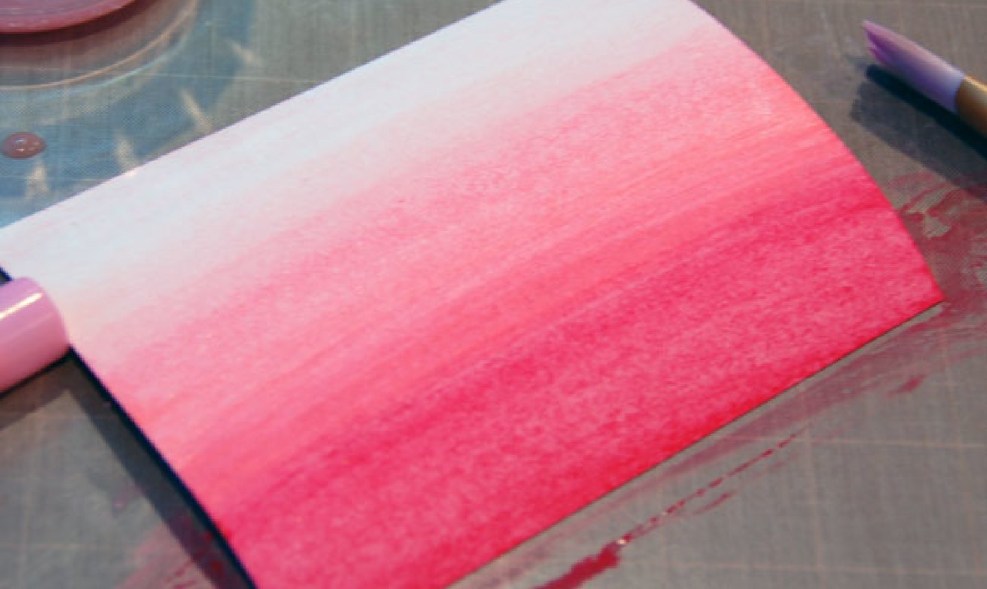 pink ombre card