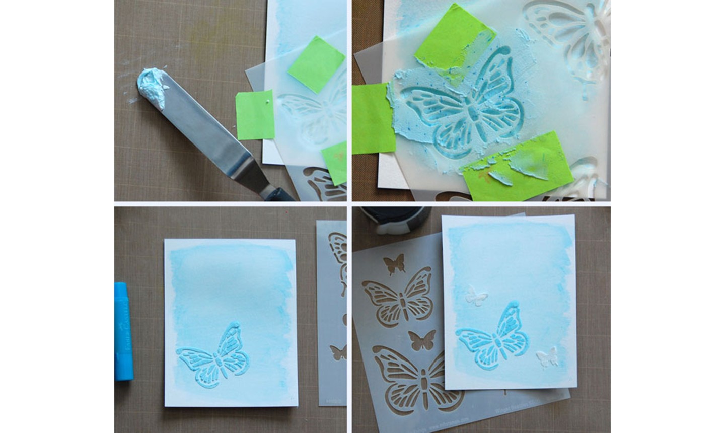 stenciling with gelatos