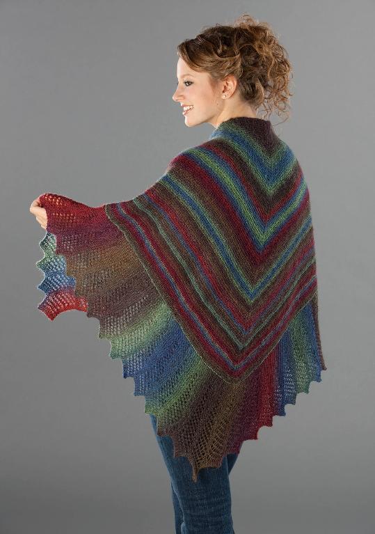 garter stitch lace edge shawl