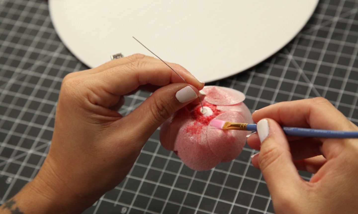 brushing edible glue