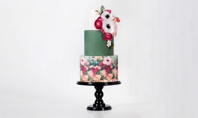 fondant and wafer paper cake