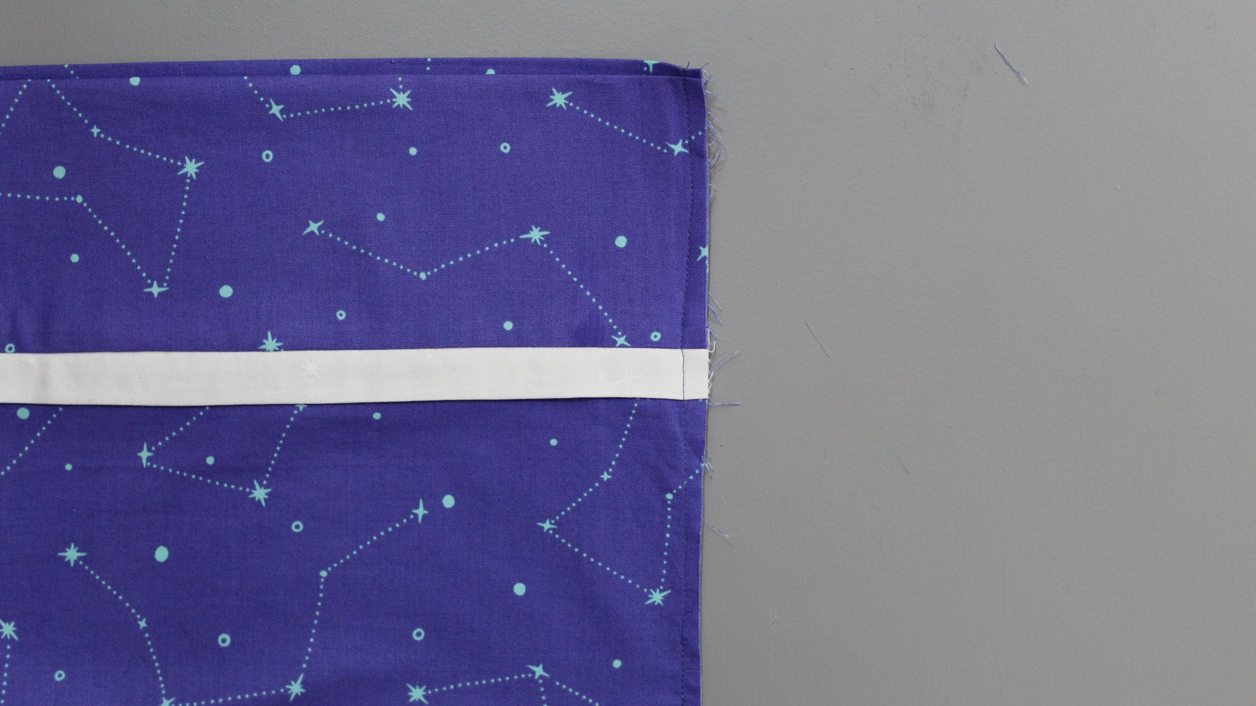 Pillowcase with constellation fabric