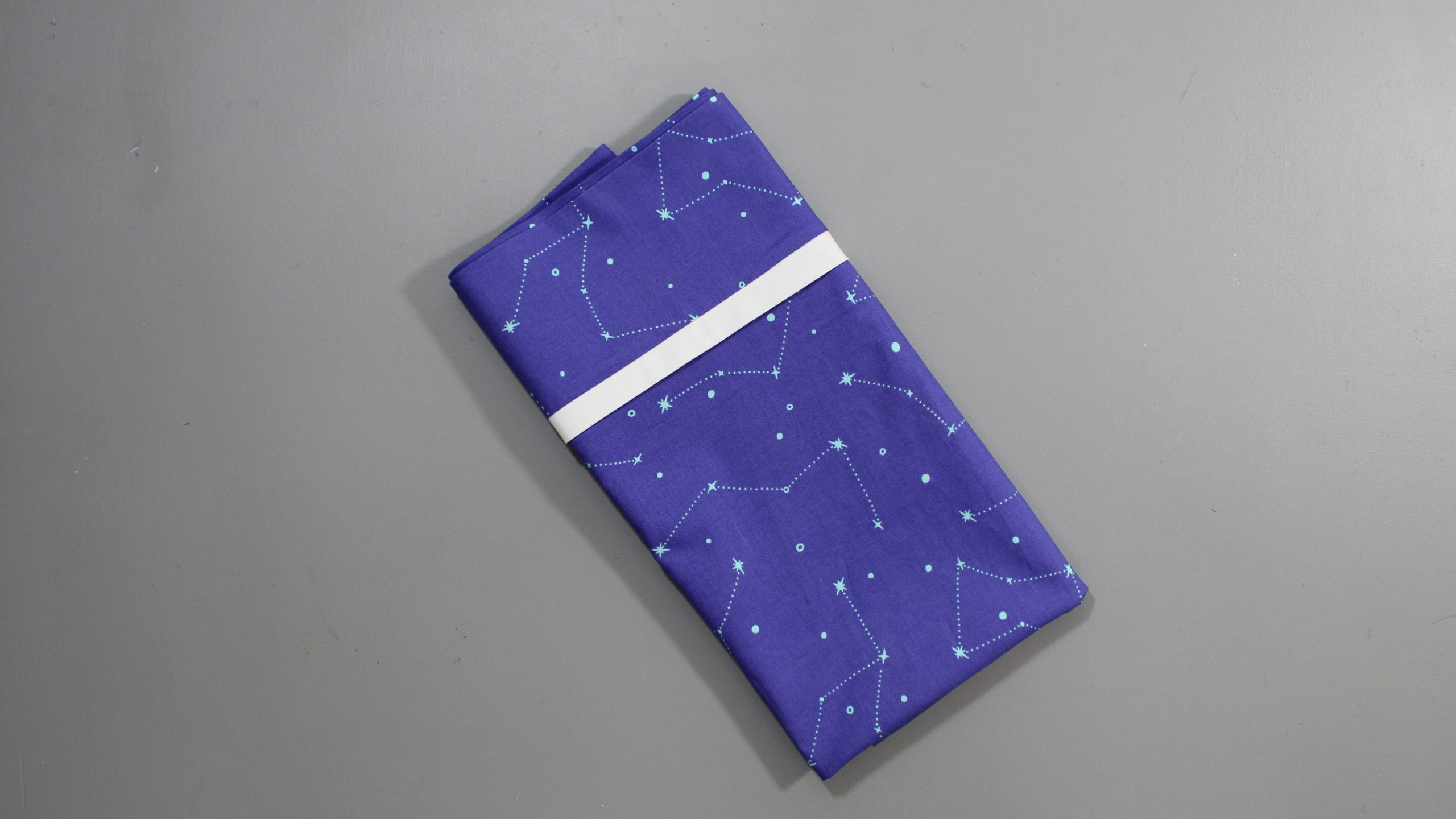 Folded constellation fabric pillowcase