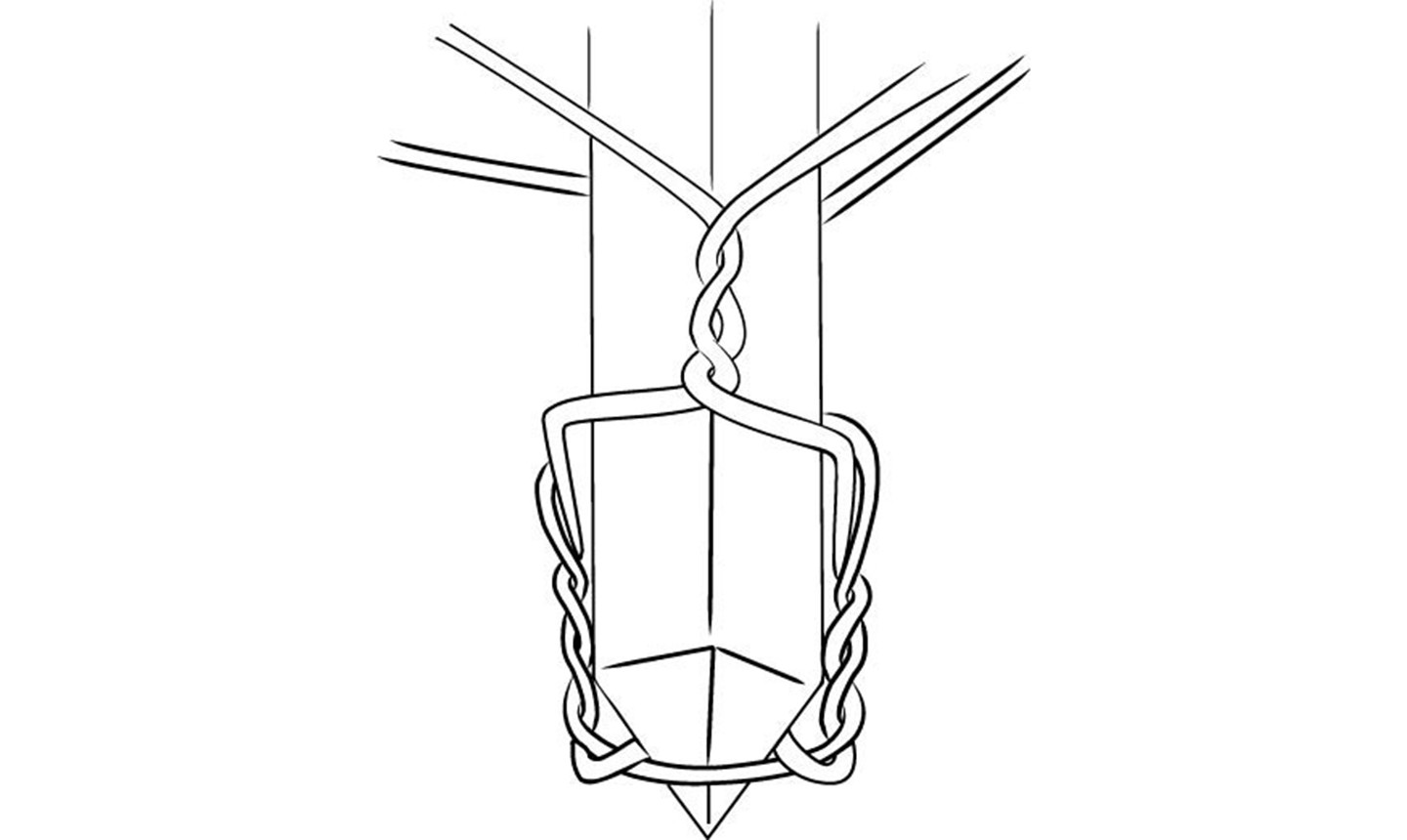 twisting stone pendant