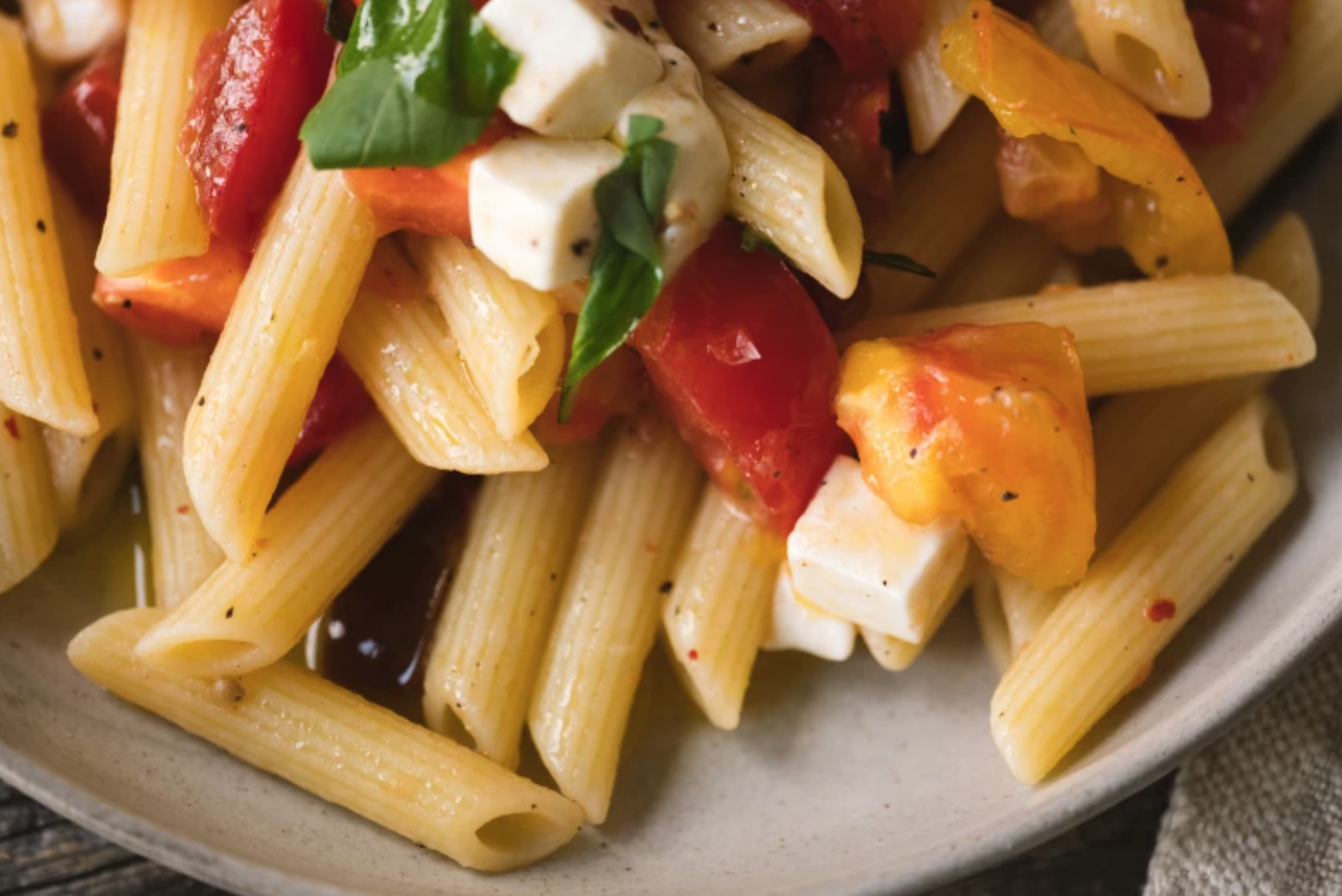 penne pasta dish