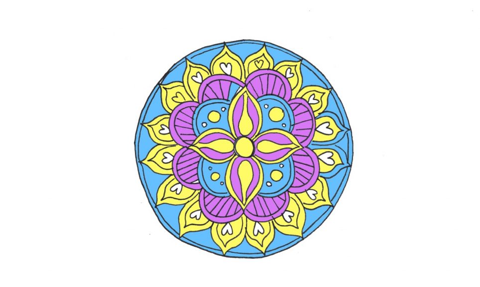 how to draw a mandala with free coloring pages
