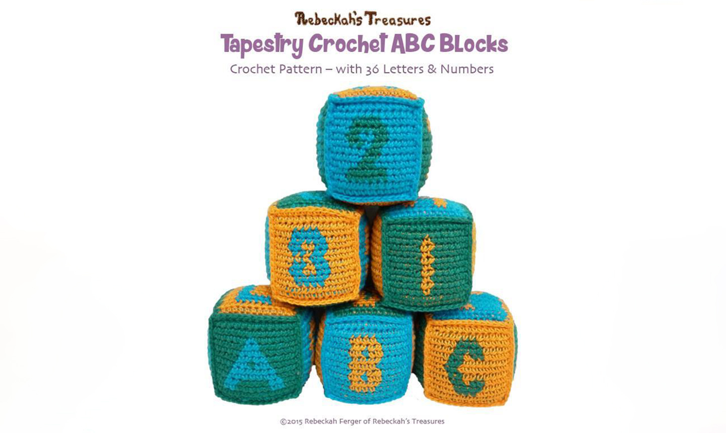 Crochet alphabet blocks